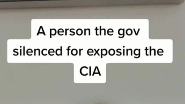 A person the govt silenced for exposing the CIA