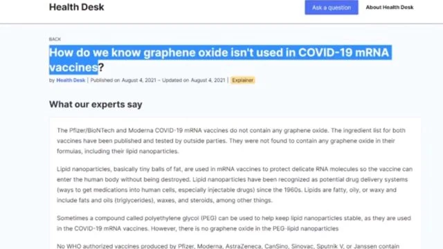 NO Graphene in Covid19 Jabs, you Silly Possums!