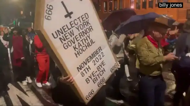 Anti-Vaxxers Lead The NYC Halloween Parade with a CLEAR MESSAGE!