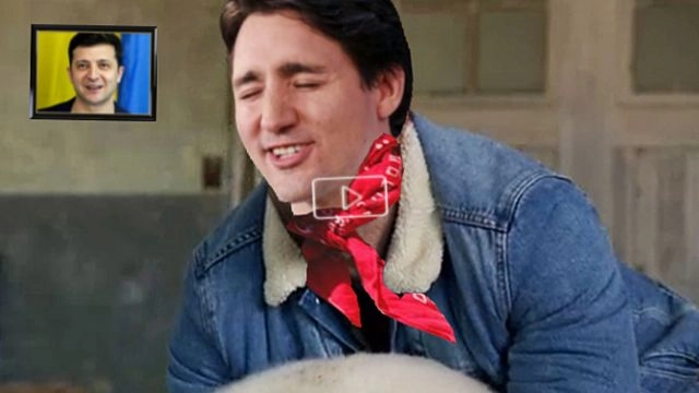 Justin Trudeau - Climaxing on his Ukrainian buddy Zelensky