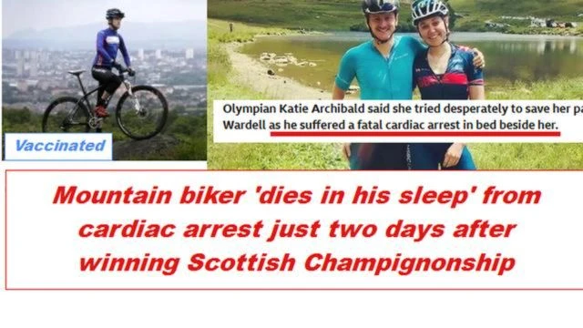 Vaxxed mountain biker Rab Wardell dies in his sleep two days after becoming Scottish Champignon