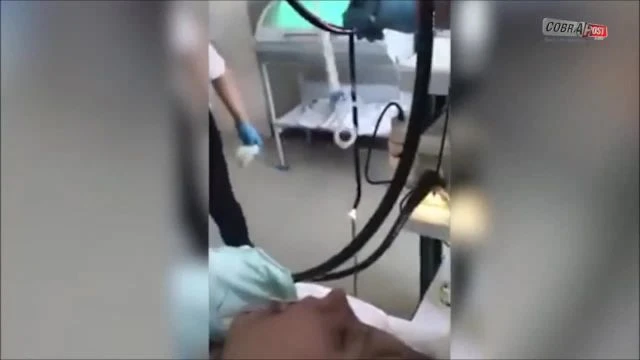 Snake pulled from a woman