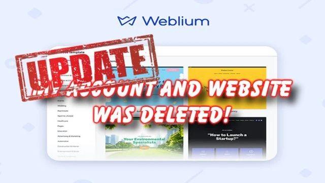 UPDATE: Weblium account and website deleted!