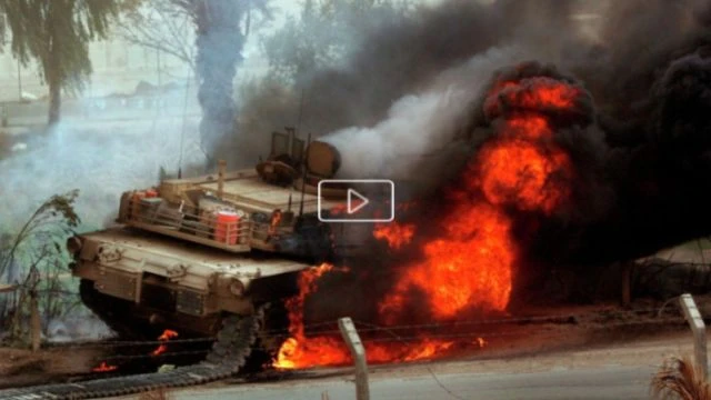 US M1 Abrams Tank - Blown Up By Russian ATGM
