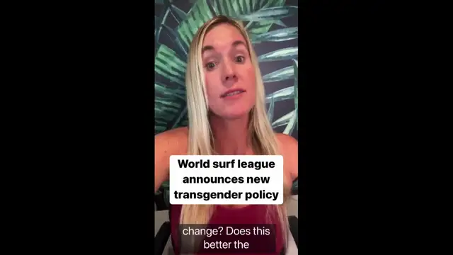 Surfing: Bethany Hamilton speaks out against TRANNIES!