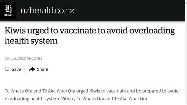 Kiwis urged to vaccinate to avoid overloading health system