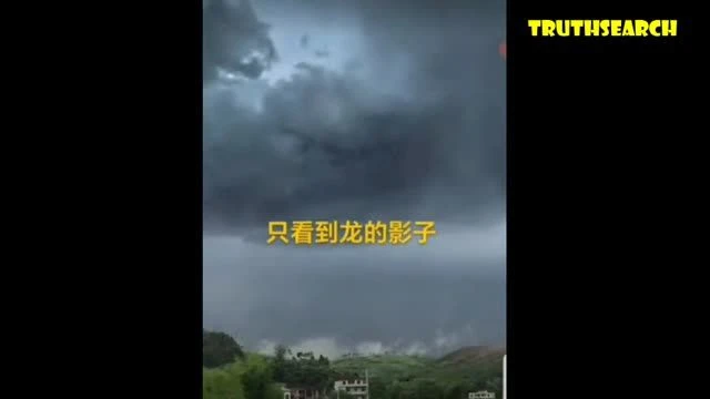 Dragon appears in the sky during the live broadcast