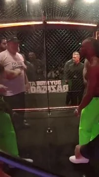 John Fury tries to BREAK THROUGH cage to get to KSI during face off with Tommy Fury