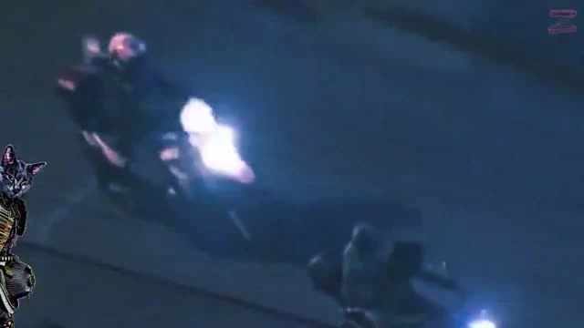 This motorcycle chase didnt have a happy ending. Broadcast from Brazilian TV.