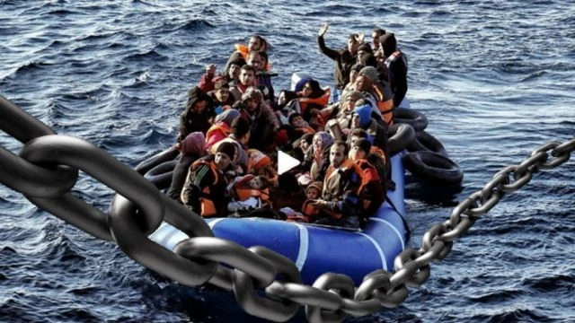 Metal chains - Keeping migrant boats out of UK