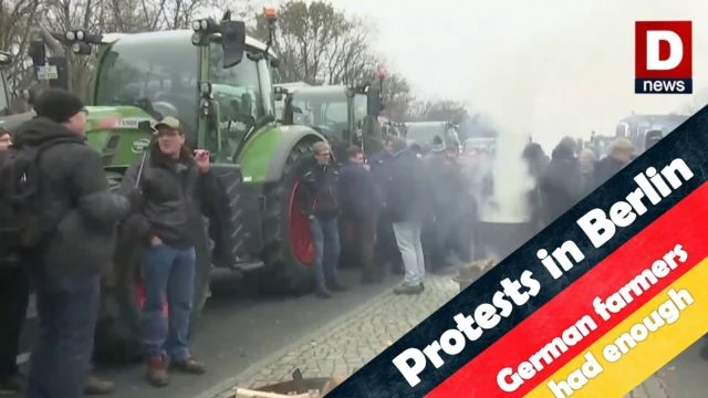 Protests in Berlin - German farmers had enough