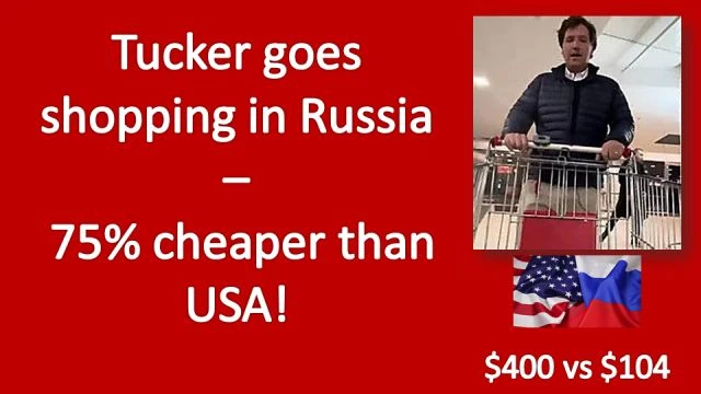 Tucker goes shopping in Russia - 75% cheaper than USA!