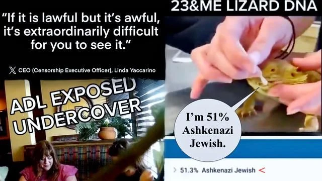 Scientific Evidence Proves Lizard DNA Over 51 Percent Ashkenazi Jew ADL Exposed Trying To Hide Truth