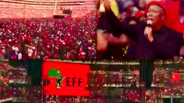 Stadium Full Of BLM Dark White Supremacists In South Africa Shouting Kill The Farmers Kill Whitey