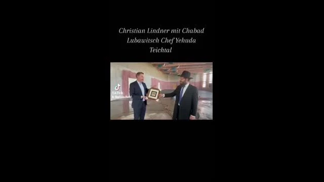 Christian Lindner mit Chabad Lubawitch Chef Yehuda Teichtal