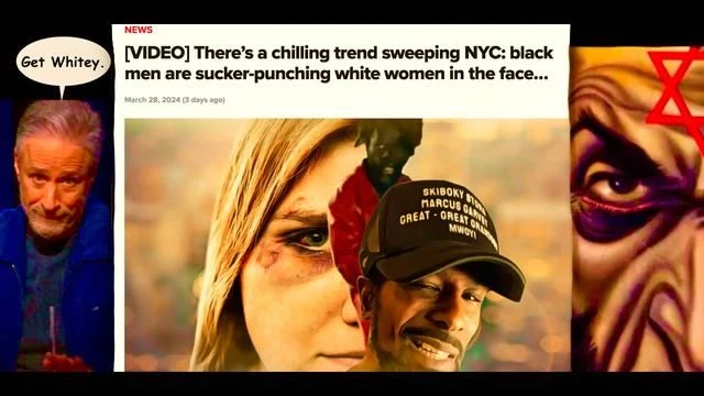 Jon Stewart Sparks NYC Black Men Sucker Punch White Women Trend Inspires Solution To Jewish Problem