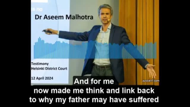 Dr. Aseem Malhotra gives testimony at Covid hearing Helsinki district court (12/04/24)