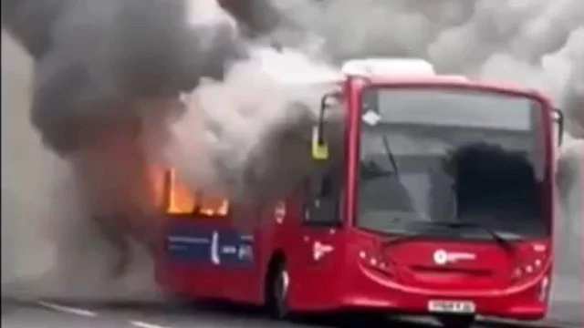 'Smoke Seen in Street After Bus Fire'