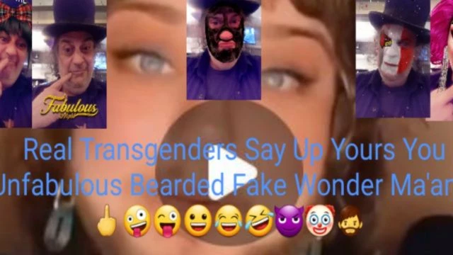 Bearded Fake Trans DEMANDS Respect.   🖕🤪😜😀😂🤣😈🤡🧔