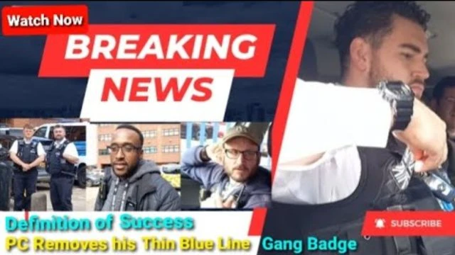 Police Constable Removing his Thin Blue Line Gang Badge | Respect