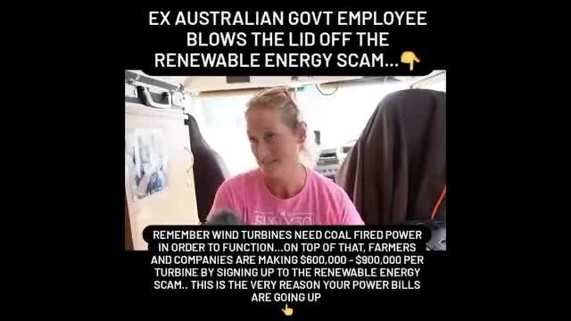 Ex-Australian government employee on the renewable energy scam. 🤪🙈🤡