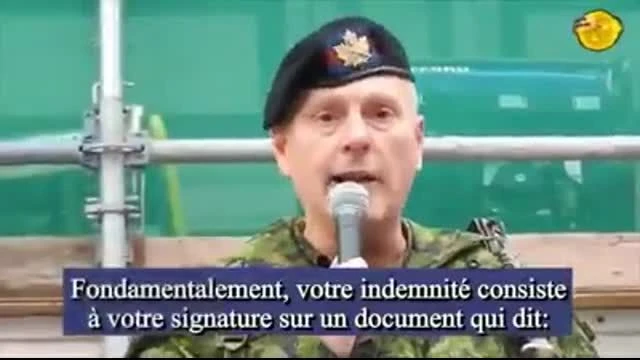 LESLIE KENDERESI MEMBER OF THE CANADIAN ARMED FORCES DO NOT DISTRIBUTE ''KILLER VACCINE''