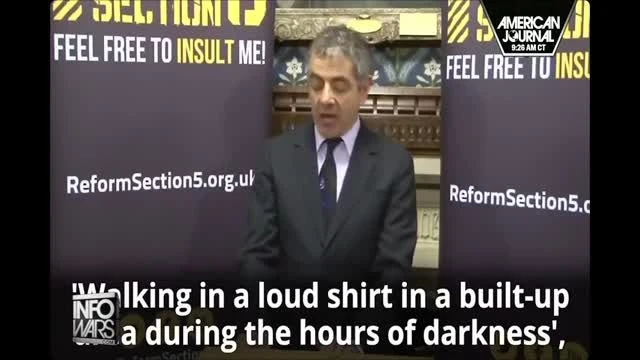 Rowan Atkinson On Free Speech.