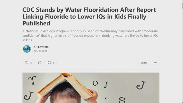 CDC Stands by Water Fluoridation After Report Linking Fluoride to Lower IQs in Kids Finally Published