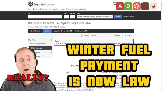 Winter Fuel Payment is now Law: How did they do that?