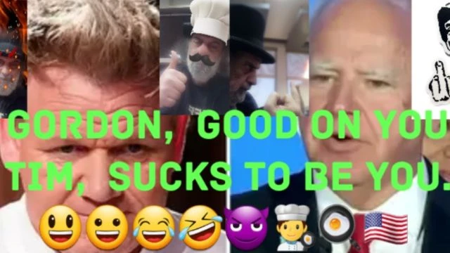 Tim Walz Gets! Kicked Out By Gordon Ramsay.  😃😀😂🤣😈👨‍🍳🍳🇺