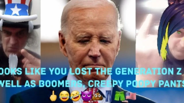 Joe Biden Loses The Gen Z Voters.  🖕😂🤣😈💩👖🩳🇺🇸