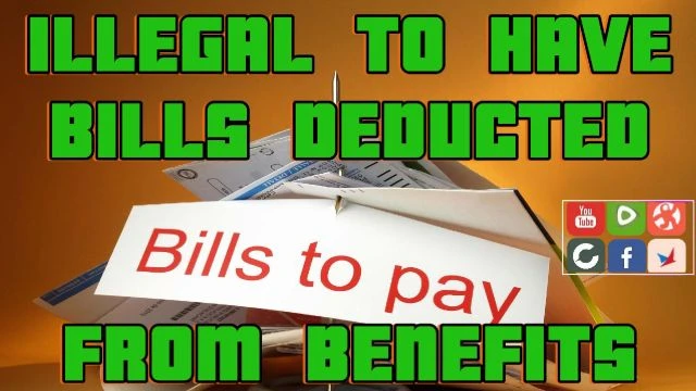 DWP cannot legally deduct money for bills