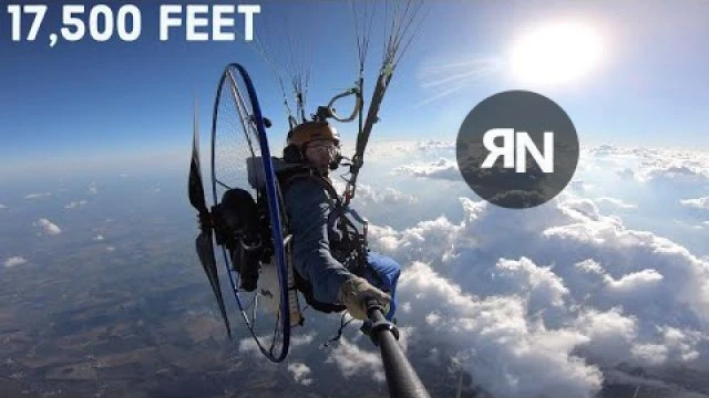 Chuck Wright - Flying To 17500 Feet on my Paramotor