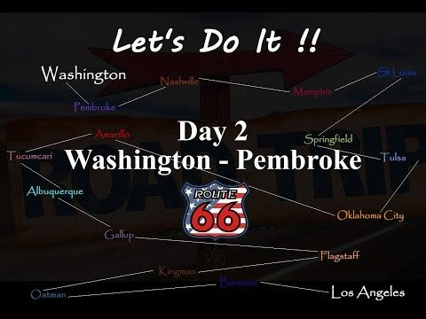 American Road Trip Route 66 Day 2 Washington DC to Pembroke