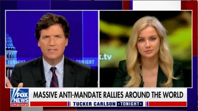 Tucker Carlson | Vaccine Passport Protest Across Europe