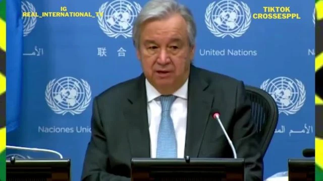 UN Secretary General Antonio Guterres promoting their planned Reset